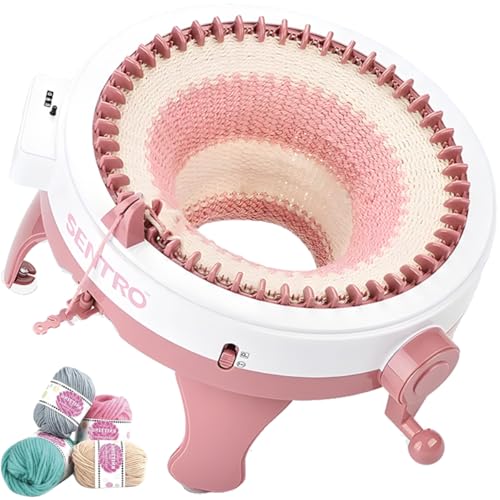 Tiny Thinkers Sentro Strickmaschine XL – Mit E-Book & Wolle – Strickmühle mit 48 Nadeln – Bis zu 10x schneller Stricken – Komplettes Strickset für Anfänger & Fortgeschrittene von Tiny Thinkers