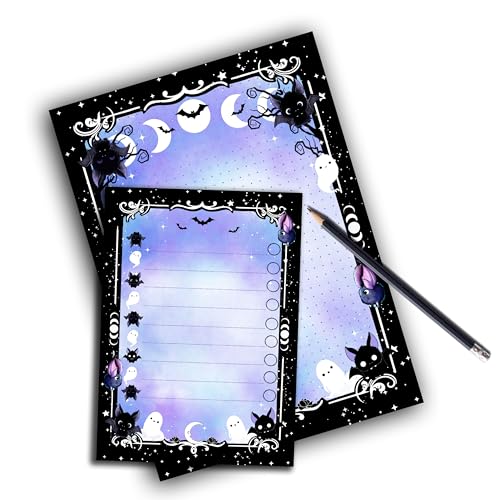 TinyTami Gothic Notizblock Fledermaus Set A5 und A6 Kawaii Halloween 2 Schreibblöcke Notizbuch gedottet To Do Liste TinyTami Gothic Notizblock Fledermaus Set A5 und A6 Kawaii Halloween 2 Schreibblöcke Notizbuch gedottet To Do Liste von TinyTami