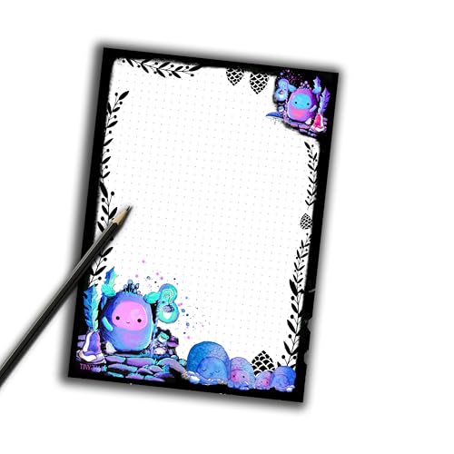 TinyTami Waldgeister Notizblock, 15 x 21 cm, A5,Waldgeist in der Natur mit Laterne, gepunktet, 50 Blatt TinyTami Waldgeister Notizblock, 15 x 21 cm, A5,Waldgeist in der Natur mit Laterne, gepunktet, 50 Blatt von TinyTami