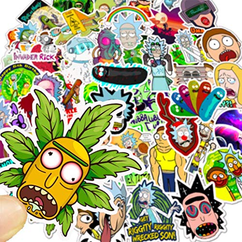 Tinyuet Auto Aufkleber Packung, 50 Stück Wasserfeste & Abziehbare Vinyl Sticker - Für Kinder, Handy, Laptop, Koffer, Auto, Motorrad, Helm - Umweltfreundlich & Rückstandsfrei - (Morty) Tinyuet Auto Aufkleber Packung, 50 Stück Wasserfeste & Abziehbare Vinyl Sticker - Für Kinder, Handy, Laptop, Koffer, Auto, Motorrad, Helm - Umweltfreundlich & Rückstandsfrei - (Morty) von Tinyuet