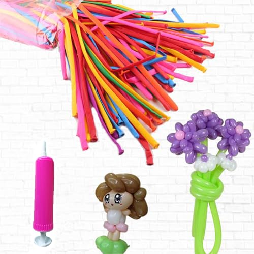 Tinyuet Modellierung Ballons,100Pcs Magische Luftballons mit Pump,Luftballons Figuren Modellieren für Hochzeit, Geburtstag, Kindergeburtstag Party -Gemischte Farbe Tinyuet Modellierung Ballons,100Pcs Magische Luftballons mit Pump,Luftballons Figuren Modellieren für Hochzeit, Geburtstag, Kindergeburtstag Party -Gemischte Farbe von Tinyuet
