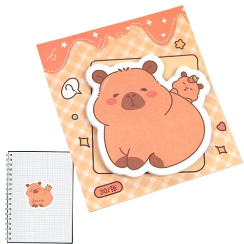 Lustige Haftnotizen, Capybara Lern-Haftblöcke, 30 Blatt Design Klebezettel für Arbeit Kinder Erwachsene Mädchen Party Geburtstag Ostern Abschluss von Tioheam