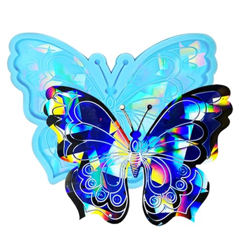 Schmetterling Resin Silikonform - Epoxidharz-Schmetterlingsformen, glatt und wiederverwendbar | Kunsthandwerk für Anhänger, Halsketten, Schlüsselanhänger, Wanddekoration Tioheam von Tioheam