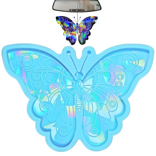 Schmetterling Schlüsselanhänger holografische Form - Silikonform für auffälligen holografischen Schmetterling | Gießformen aus Kunstharz für Wanddekoration, Schlüsselanhänger, Halsketten, Tioheam von Tioheam