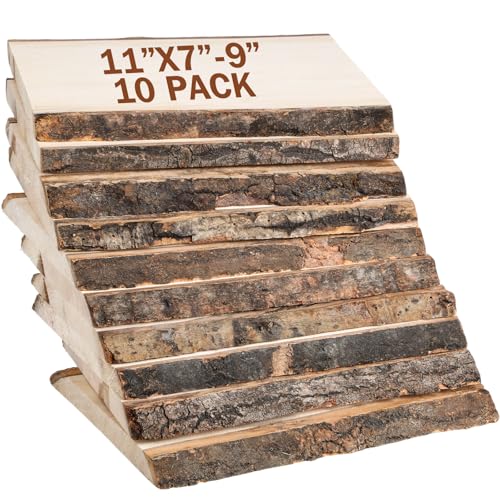 Tioncy 10 Stück große, rustikale Pappelholzplanke, 27,9 x 17,8 - 22,9 cm, natürliche Holzplatte, hohl, unlackiertes Holzhandwerk zum Verbrennen von Hochzeiten, Tischaufsätzen, Weihnachten Tioncy 10 Stück große, rustikale Pappelholzplanke, 27,9 x 17,8 - 22,9 cm, natürliche Holzplatte, hohl, unlackiertes Holzhandwerk zum Verbrennen von Hochzeiten, Tischaufsätzen, Weihnachten von Tioncy