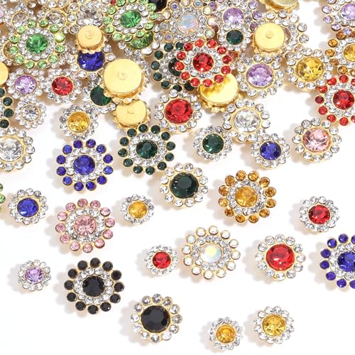 Tipart Strasssteine zum Aufnähen in 4 Größen und verschiedenen Farben, Kristallglas, Metallsockel, Blumenkralle, flache Rückseite, Strasssteine für Kleidung, Hüte, Taschen, Nähzubehör, 100 Stück Tipart Strasssteine zum Aufnähen in 4 Größen und verschiedenen Farben, Kristallglas, Metallsockel, Blumenkralle, flache Rückseite, Strasssteine für Kleidung, Hüte, Taschen, Nähzubehör, 100 Stück von Tiparts