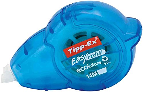 Tipp-Ex 5 Stück Korrekturroller Easy Refill Transparent Blau 5 mm x 14 m von Tipp-Ex