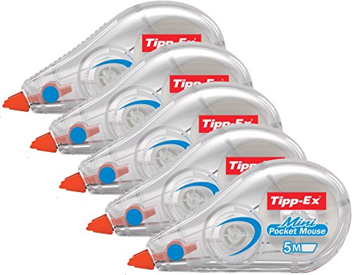 Tipp-Ex 5er Sparpack Korrekturroller Mini Pocket Mouse 5mm x 5m von Tipp-Ex