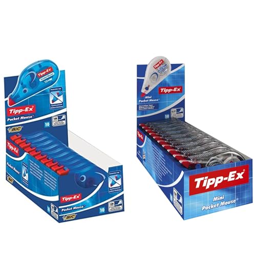 Tipp-Ex Korrekturroller Bundle – 20 Stück (10x Pocket Mouse + 10x Mini Pocket Mouse) – Sofort überschreibbar, trocken & sauber – Ideal für Schule, Büro & Home Office von Tipp-Ex