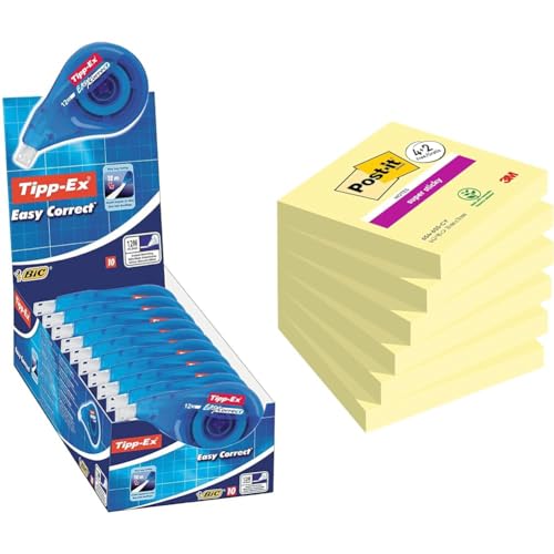 Tipp-Ex Korrekturroller Easy Correct zum seitlichen Korrigieren & Post-it Super Sticky Notes Kanariengelb Tipp-Ex Korrekturroller Easy Correct zum seitlichen Korrigieren & Post-it Super Sticky Notes Kanariengelb von Tipp-Ex
