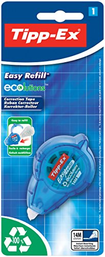 Tipp-Ex Korrekturroller Easy Refill ECOlutions, nachfüllbar, 14m x 5 mm, 1er Pack, Ideal für das Büro, das Home Office oder die Schule Tipp-Ex Korrekturroller Easy Refill ECOlutions, nachfüllbar, 14m x 5 mm, 1er Pack, Ideal für das Büro, das Home Office oder die Schule von Tipp-Ex