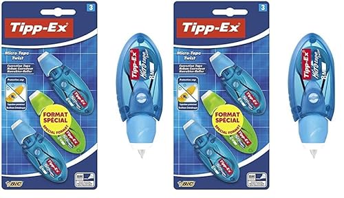 Tipp-Ex Micro Tape Twist Einweg-Korrekturroller, 3 Stück Farbe zufällig (Packung mit 2) von Tipp-Ex