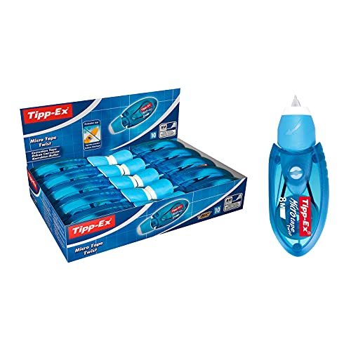 Tipp-Ex Micro Tape Twist Korrekturbänder 8 m x 5 mm – Körper blau, 10 Stück Tipp-Ex Micro Tape Twist Korrekturbänder 8 m x 5 mm – Körper blau, 10 Stück von Tipp-Ex