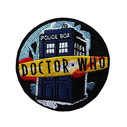 Aufnäher mit Tardis-Motiv aus Dr. Who, zum Aufbügeln/Aufnähen, bestickt Aufnäher mit Tardis-Motiv aus Dr. Who, zum Aufbügeln/Aufnähen, bestickt von Patch Nation