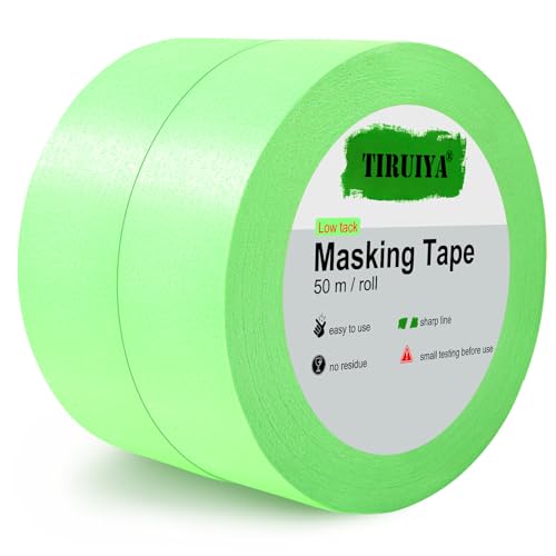 Tiruiya Goldband Malerkrepp Kreppband, Rückstandsfreies Profi Washi Tape Klebeband, Abklebeband Malerband zum Streichen, Line Lackieren, Renovieren Auto von Tiruiya