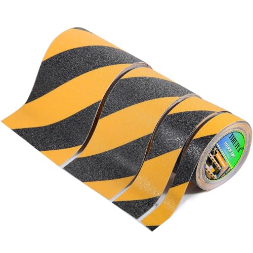 Tiruiya Reibungsband Antirutsch Klebeband Streifen Schwarz Gelbes Klebeband Grip Tape für Treppenstufen Badewannen Pools Boote Rampen-Traktionsstufen Treppengriffe Tiruiya Reibungsband Antirutsch Klebeband Streifen Schwarz Gelbes Klebeband Grip Tape für Treppenstufen Badewannen Pools Boote Rampen-Traktionsstufen Treppengriffe von Tiruiya
