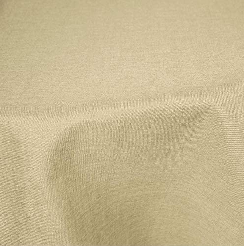 Tischdecke oval 160x220 cm Struktur Leinen-Optik beschichtet Wasser und Schmutz abweisend Lotuseffekt #1083 (Ecru) von Tischdecke
