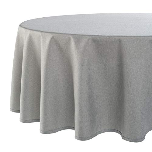 Tischdecke Wien, grau, 140 cm rund, Fleckschutz, Tischdecke für das ganze Jahr von SATOHA