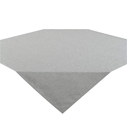 Tischdecke Wien, Moderne und fleckabweisende Mitteldecke für das ganze Jahr, grau, 85x85 cm von Tischdeckenshop24