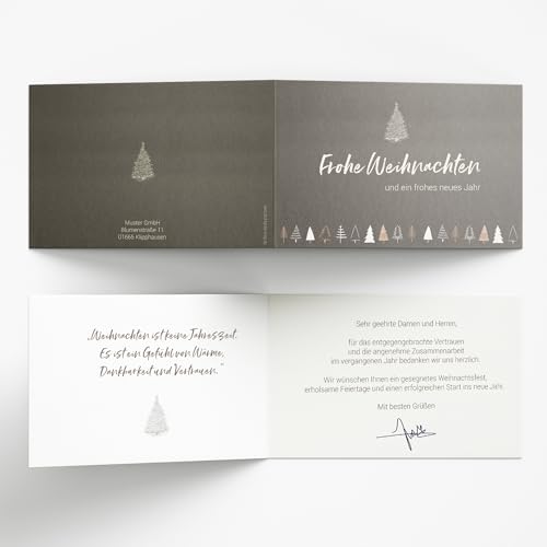 Geschäftliche Weihnachtskarte – Personalisierbare Klappkarte für Firmen mit Logo & Text – 10–100 Stück – Hochwertiger Druck auf 300 g Papier – Weihnachtsgruß an Kunden & Geschäftspartner Geschäftliche Weihnachtskarte – Personalisierbare Klappkarte für Firmen mit Logo & Text – 10–100 Stück – Hochwertiger Druck auf 300 g Papier – Weihnachtsgruß an Kunden & Geschäftspartner von Tischkarten-Shop