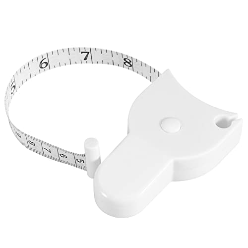 Tissting 150 cm/60 Zoll Körpermaßband, Automatisches Teleskop Maßband zum Messen Ihres Körpers wie Brust, Taille, Hüfte, Unterschenkel, Oberschenkel, Arm (Weiß) von Tissting