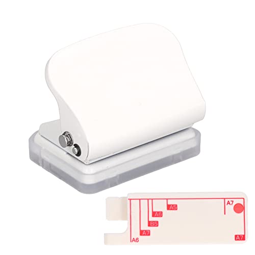 3 Loch Stanzer mit Positionierungslineal, Loseblatt Papierlocher A4 A5 B5 A6 A7 DIY Lochstanze Bindung Manuelle Lochzange (White) von Tissting