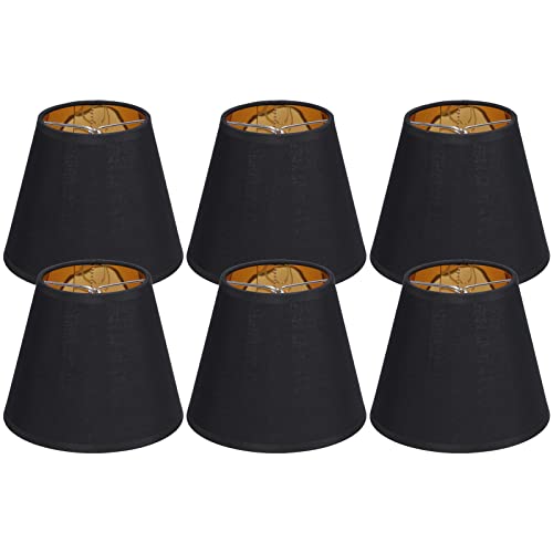 6 Stück Kleine Lampenschirme Aufstecken E14 Schwarz Stoff Deko Lampenschirm 15 × 12 × 9 cm Einfacher Moderner Clip on Lampshades für Kronleuchter Wandleuchte Tischlampe 6 Stück Kleine Lampenschirme Aufstecken E14 Schwarz Stoff Deko Lampenschirm 15 × 12 × 9 cm Einfacher Moderner Clip on Lampshades für Kronleuchter Wandleuchte Tischlampe von Tissting