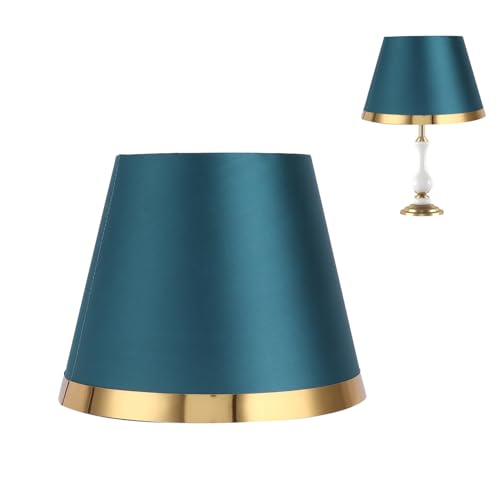 E27 Stoff Lampenschirm, Europäischer Stil Einfacher Lampenschirm Verschleißfeste Dekoration Lampenabdeckung für Tischlampe Stehleuchten(Grün) von Tissting