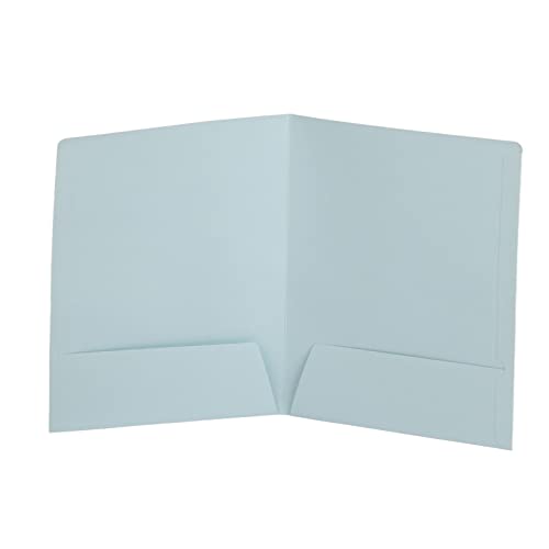 Pocket Portfolio Ordner, Buchstabengröße Seortierte Farben L förmige Krämpfe Design Eingebautes in Tasche Praktisch Passpapier Ordner Organizer Office Supplies (Doppelstecker (blau)) von Tissting