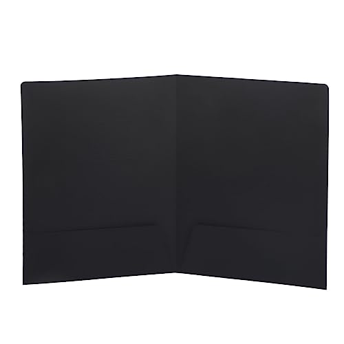 Pocket Portfolio Ordner, Buchstabengröße Seortierte Farben L förmige Krämpfe Design Eingebautes in Tasche Praktisch Passpapier Ordner Organizer Office Supplies (Doppelstecker (schwarz)) von Tissting