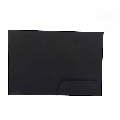 Pocket Portfolio Ordner, Buchstabengröße Seortierte Farben L förmige Krämpfe Design Eingebautes in Tasche Praktisch Passpapier Ordner Organizer Office Supplies (Einzelstecker (schwarz)) von Tissting