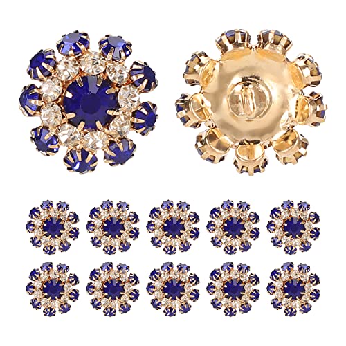 Tissting 10 Stück 2 cm Königsblaue Strass Knöpfe für die Schmuckherstellung, Heimwerken, Kleidungszubehör, Dekoration, Schuhblumenschnallen Zubehör Tissting 10 Stück 2 cm Königsblaue Strass Knöpfe für die Schmuckherstellung, Heimwerken, Kleidungszubehör, Dekoration, Schuhblumenschnallen Zubehör von Tissting