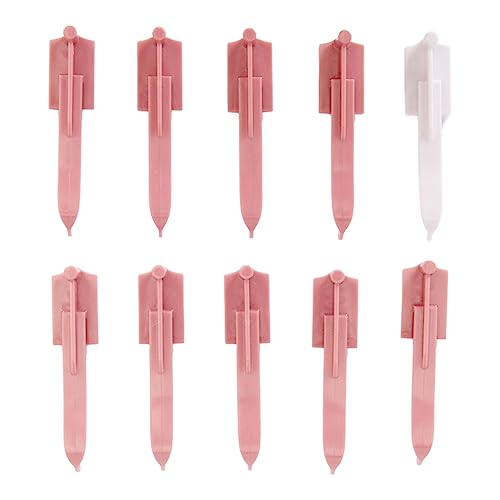 Tissting 10 Stück Strickmaschinen Ersatznadeln 6,8 x 1,3 cm Rosa Kunststoff Stricknadeln Selbermachen Weben Nadeln Strickmaschinen Adapter Zubehör für Reparatur von Tissting