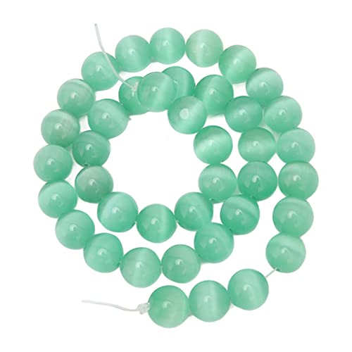 10 mm Natursteinperlen, Rund, Glatt, Edelsteinperlen, Lose Steinperlen, Handgefertigt, Gewebte Perlen für Die DIY Herstellung von Schmuck, Perlen, Armbändern, Halsketten, Kunsthandwerk(#1) von Tissting
