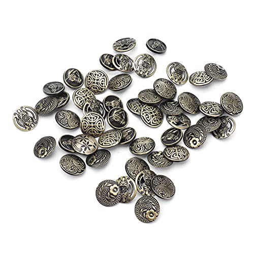 Tissting 50Pcs Metall Knöpfe Antike Bronze Farbe für Nähen DIY Handwerk, gemischte Vintage-Stil Legierung Blume Runde Knöpfe, Jeans Ersatz Knöpfe Kit Tissting 50Pcs Metall Knöpfe Antike Bronze Farbe für Nähen DIY Handwerk, gemischte Vintage-Stil Legierung Blume Runde Knöpfe, Jeans Ersatz Knöpfe Kit von Tissting
