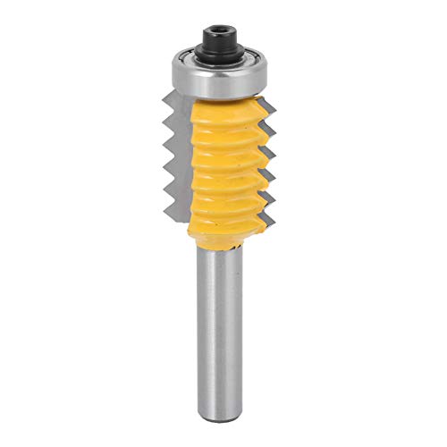 Tissting 8 Shank Fräser, Rail Stile Holzfräser Wellentyp, Hochpräziser Hartmetall-Schneider für Möbelbau und Holzverarbeitung (Mehrzahniger Zapfen und Gelenkmesser 8x24) von Tissting