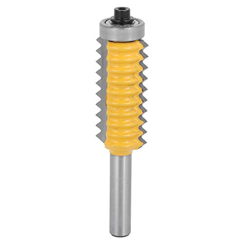 Tissting 8 Shank Fräser, Rail Stile Holzfräser Wellentyp, Hochpräziser Hartmetall-Schneider für Möbelbau und Holzverarbeitung (Multitoothed Tenon und Gelenkmesser 8x41) von Tissting