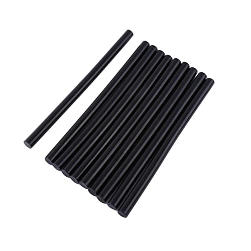 Tissting Heißklebestäbchen schwarz 7mm/11mm 10 Stück, Klebebars für Elektro-Klebepistole DIY Schnellbonding Hochfest Haltbar (11 * 200 mm) von Tissting