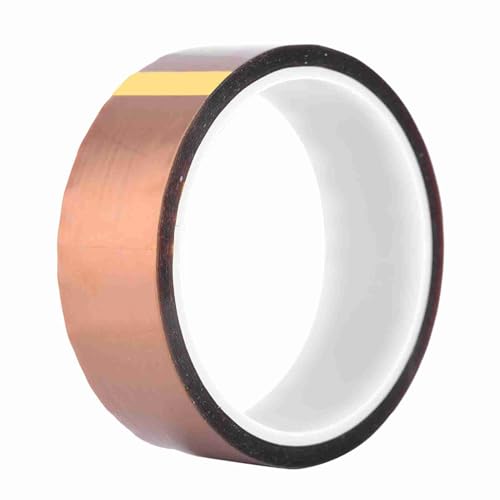 Tissting Kapton Tape, 33m*0.06mm Hochtemperaturbeständiges Isolierband mit starker Haftung für Elektronikisolierung, 250-300℃ Hitzebeständiges Klebeband für BGA-Chip-Lötarbeiten (30 mm breit) von Tissting