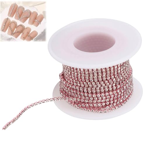 Tissting Kristall Strass Kette, 10 Yards Klare Farbe Trim Wickel Rolle Glänzendes Band Dekoration für DIY Kleidung Hochzeit Kunst Schmuck von Tissting