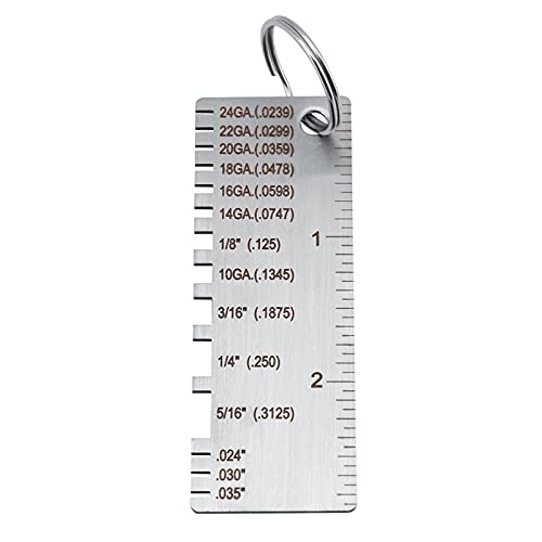 Tissting Metal Sheet Thickness, Welding Inspection Tool Stainless Steel Gage with Etched Numerals for Wire and Plated Size Measurement in Metal Processing DE Tissting Metal Sheet Thickness, Welding Inspection Tool Stainless Steel Gage with Etched Numerals for Wire and Plated Size Measurement in Metal Processing DE von Tissting