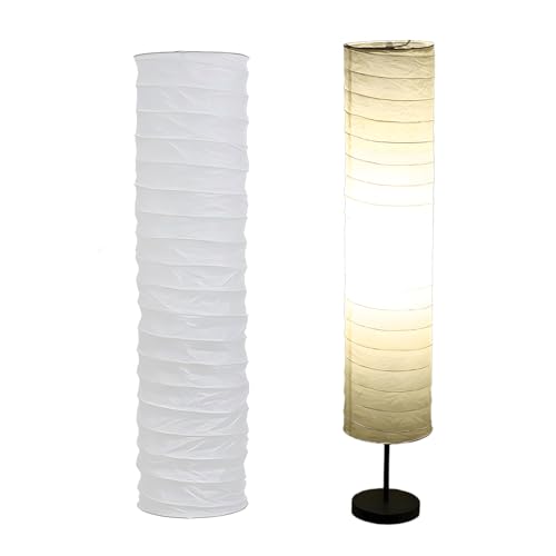 Tissting Papier Lampenschirm, 94 x 22 cm Reispapier Stehlampe Weiß Standleuchte Schirm Ersatz Zylindrisch Stehlampenschirm für Zuhause Hotel Wohnzimmer Tissting Papier Lampenschirm, 94 x 22 cm Reispapier Stehlampe Weiß Standleuchte Schirm Ersatz Zylindrisch Stehlampenschirm für Zuhause Hotel Wohnzimmer von Tissting