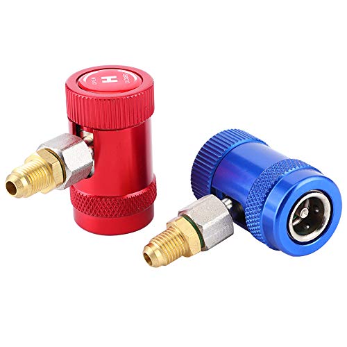 Tissting R1234yf Schnellkupplungsadapter, 1/4 Zoll AC R134A Stecker Adapter Hochdruck und Niederdruck R1234yf Adapter Manuelle Kupplung für A/C Kältemittel Krümmermessgerät Set Tissting R1234yf Schnellkupplungsadapter, 1/4 Zoll AC R134A Stecker Adapter Hochdruck und Niederdruck R1234yf Adapter Manuelle Kupplung für A/C Kältemittel Krümmermessgerät Set von Tissting