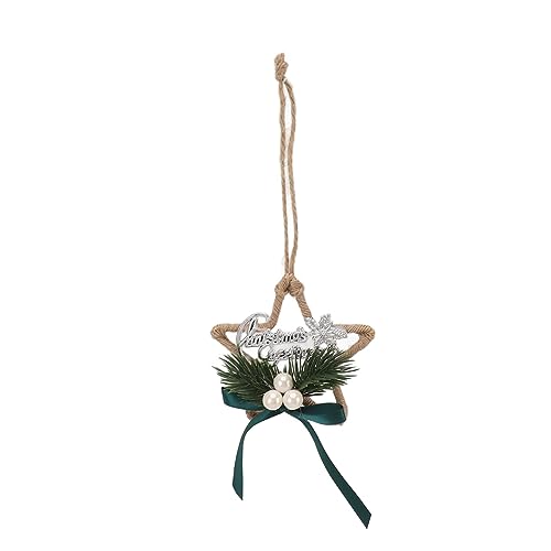 Tissting Weihnachtskranz Handgefertigter Wandschmuck aus Tannenzapfen, Dekorative Adventskränze mit Baumwollgarn und Polyester für Wohnzimmer, Schlafzimmer, Flur, Geburtstag, Feier (6125) von Tissting