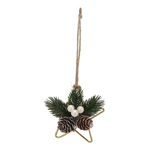Tissting Weihnachtskranz Handgefertigter Wandschmuck aus Tannenzapfen, Dekorative Adventskränze mit Baumwollgarn und Polyester für Wohnzimmer, Schlafzimmer, Flur, Geburtstag, Feier (6126) von Tissting