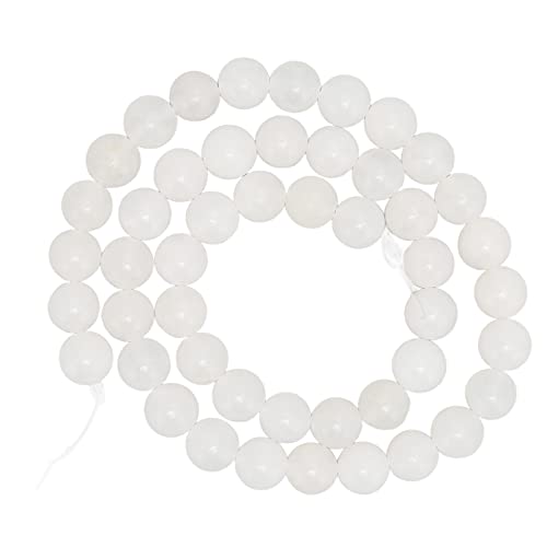 Tissting Weiße Jade Perlen, Perlen zum Auffädeln 8mm 48 stück Runde Natürliche Steinperlen für Herstellung Schmuck Armbänder Halskette Tissting Weiße Jade Perlen, Perlen zum Auffädeln 8mm 48 stück Runde Natürliche Steinperlen für Herstellung Schmuck Armbänder Halskette von Tissting