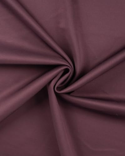 Jersey-Stoff, Baumwolle, Polyester, Stretch, Premium, 3 Farben, 50 cm, 320 g/m², 50 % Baumwolle, 45 % Polyester, 5 % Elastan (Bordeauxrot) von Tissus et Nappes Westeel