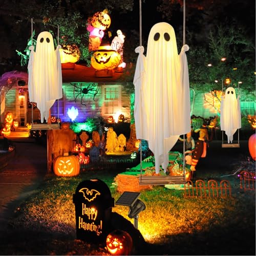 Tisujune Ghost Decor,Beleuchtete Gruselgeister Deko Für Draußen - Halloween Dekoration Partyzubehör Für Haustür Garten Kamin Hof Eingangsbereich Innenbereich Terrasse Weg Geisterhaus Tisujune Ghost Decor,Beleuchtete Gruselgeister Deko Für Draußen - Halloween Dekoration Partyzubehör Für Haustür Garten Kamin Hof Eingangsbereich Innenbereich Terrasse Weg Geisterhaus von Tisujune