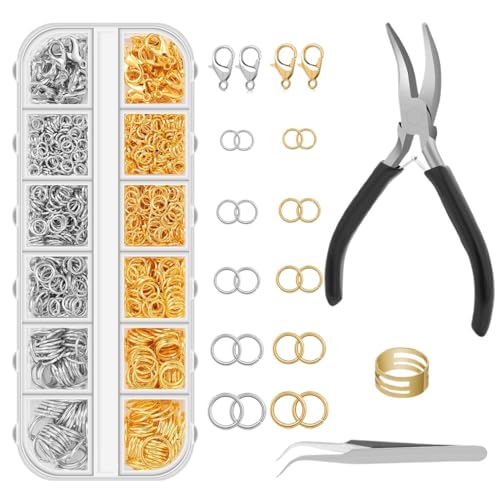 Tisujune Schmuck Reparaturset,1200 Teile Schmuck Verschlüsse - Ohrring Rückteile Zubehör Für Geburtstag Freizeit Reise Valentinstag Sommer Jahrestage von Tisujune
