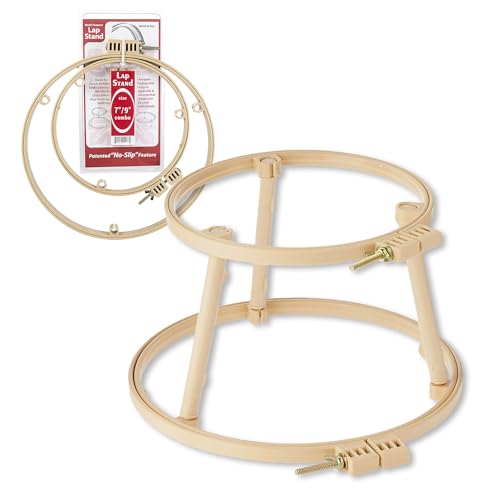 Morgan Combo Hoop Schoßständer | 17,8 cm & 22,9 cm rutschfester, tragbarer Stickrahmen | leichtes Design zum Nähen, Basteln, Stanznadeln, Kreuzstich, Nadelspitze, Kunst und Handwerk, hergestellt in Morgan Combo Hoop Schoßständer | 17,8 cm & 22,9 cm rutschfester, tragbarer Stickrahmen | leichtes Design zum Nähen, Basteln, Stanznadeln, Kreuzstich, Nadelspitze, Kunst und Handwerk, hergestellt in von Titan Luxe